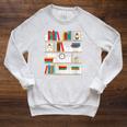 FUNNY NO SELF SHELF CONTROL READING BOOKS BOOKWORM BOOK PUN Raglan Sleeve Sweatshirt Heather Mustard
