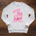 Good Girls Read Dirty Books Smutt Book Lover Women Spicy Raglan Sleeve Sweatshirt Heather Mustard