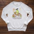 ON My Way To Hoard Books Cute Frog For Book Lovers Raglan Sleeve Sweatshirt Heather Mustard
