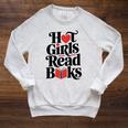 Hot Girls Read Books For Book Lovers Premium Tri-Blend Raglan Sleeve Sweatshirt Heather Mustard