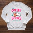 Iced Coffee & Books Reading Lover Trendy Summer Premium Tri-Blend Raglan Sleeve Sweatshirt Heather Mustard