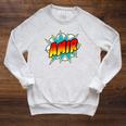 Kids Boys Amir Name Comic Book Superhero Raglan Sleeve Sweatshirt Heather Mustard