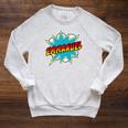 Kids Boys Emmanuel Comic Book Superhero Name Raglan Sleeve Sweatshirt Heather Mustard