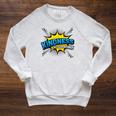 Kindness Is My Superpower Comic Book Style Raglan Sleeve Sweatshirt Heather Mustard