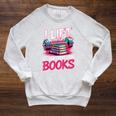 I Lift So I Can Carry More Books Reader Gym Bookworm Raglan Sleeve Sweatshirt Heather Mustard