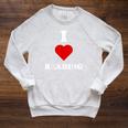 I Love Reading Books Reading Raglan Sleeve Sweatshirt Heather Mustard