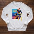 Marvel X-Men '97 Vintage Classic Cyclops Comic Book Panels Raglan Sleeve Sweatshirt Heather Mustard
