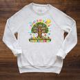 Plant A Seed Read Summer Reading 2026 Book Tree Raglan Sleeve Sweatshirt Heather Mustard