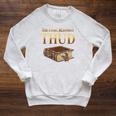 Reader Mole Finished Book Humor Literary Apparel Raglan Sleeve Sweatshirt Heather Mustard