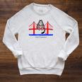 San Francisco Cat Golden Gate Bridge Book Lover Vintage Raglan Sleeve Sweatshirt Heather Mustard