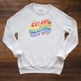 Say Gay Protect Trans Kids Banned Books Teach ALL History Raglan Sleeve Sweatshirt Heather Mustard