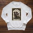 Tarot Card The Emotional Damage Skeleton Romantasy Book Raglan Sleeve Sweatshirt Heather Mustard