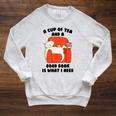Tea A Cup Of Tea And A Good Book Is What I Need Cat Men Women Kids Raglan Sleeve Sweatshirt Heather Mustard Tea A Cup Of Tea And A Good Book Is What I Need Cat Men Women Kids Raglan Sleeve Sweatshirt Heather Mustard