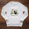 That's What I Do I Pet Cats I Read Books And I Know Things Raglan Sleeve Sweatshirt Heather Mustard