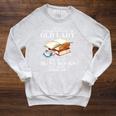Never Underestimate An Old Lady Who Read Many Books February Raglan Sleeve Sweatshirt Heather Mustard