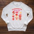Valentines Reading Book Lover All Booked For Valentine's Day Raglan Sleeve Sweatshirt Heather Mustard