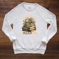 Vintage Censorship Freedom Reading Nerd I Read Banned Books Raglan Sleeve Sweatshirt Heather Mustard