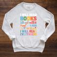 I Will Read Books On A Boat With a Goat On Train Book Lover Raglan Sleeve Sweatshirt Heather Mustard