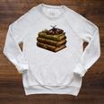 Women's Dark Academia Vintage Book Stack Gothic Moth Raglan Sleeve Sweatshirt Heather Mustard