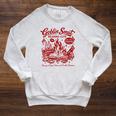 Women's Smut Reader Smutty Spicy Book Goblin Smut Reading Club Raglan Sleeve Sweatshirt Heather Mustard Women's Smut Reader Smutty Spicy Book Goblin Smut Reading Club Raglan Sleeve Sweatshirt Heather Mustard