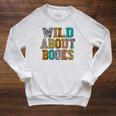 Women's Wild About Books Reading Animal Book Lover Teacher Raglan Sleeve Sweatshirt Heather Mustard Women's Wild About Books Reading Animal Book Lover Teacher Raglan Sleeve Sweatshirt Heather Mustard