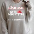 18th Birthday Guest List Guest Book Years T-Shirt Raglan Sleeve Sweatshirt Heather Forest