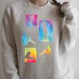 7th Birthday Book Reading Bookworm Book Lover Girls Raglan Sleeve Sweatshirt Heather Forest