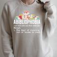 Abibliophobia Definitio For a Book Lovers Bookworm Raglan Sleeve Sweatshirt Heather Forest