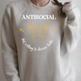 Antisocial Book Club Introvert Booklovers For Readers Raglan Sleeve Sweatshirt Heather Forest