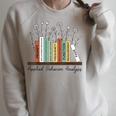 Applied Behavior Analysis Book Flower ABA Therapist Raglan Sleeve Sweatshirt Heather Forest