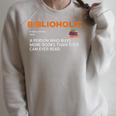 Biblioholic Definition Reading Nerd Book Lovers Geek Raglan Sleeve Sweatshirt Heather Forest