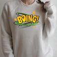 BOING Pop Art Comic Book Speech Bubbles Street Graffiti Art Raglan Sleeve Sweatshirt Heather Forest