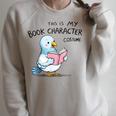 This Is My Book Character Costume I Pigeon Reading Tee Raglan Sleeve Sweatshirt Heather Forest