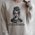 Book Lover Bent Over a Book Raglan Sleeve Sweatshirt Heather Forest