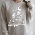 Book Lover Fantasy Fairy Tales Castle Christmas Reading Fan Raglan Sleeve Sweatshirt Heather Forest