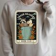 Book Lover Reading Trash Readers Book Club Tarot Card Raglan Sleeve Sweatshirt Heather Forest