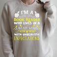 Im a Book Reader Fantasy World Funniest Design Raglan Sleeve Sweatshirt Heather Forest