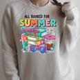 Booked For The Summer Women’s Book Lover Raglan Sleeve Sweatshirt Heather Forest