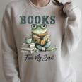 Books Fuel My Soul Raglan Sleeve Sweatshirt Heather Forest Books Fuel My Soul Raglan Sleeve Sweatshirt Heather Forest