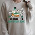 I Like My Books Spicy And My Coffee Icy Introvert Bookworm Raglan Sleeve Sweatshirt Heather Forest