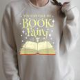 You Can Call Me Book Fairy Librarian Vintage Raglan Sleeve Sweatshirt Heather Forest