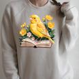 Canary Bird Floral Book Yellow Bird Reading Bookish Teacher Raglan Sleeve Sweatshirt Heather Forest Canary Bird Floral Book Yellow Bird Reading Bookish Teacher Raglan Sleeve Sweatshirt Heather Forest