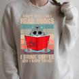 Cat I Read Books I Drink Coffee And I Know Things Book For Men Women Raglan Sleeve Sweatshirt Heather Forest