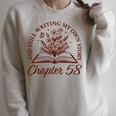 Chapter 58 Book Readers Flower Lovers 58th Birthday Girls Premium Tri-Blend Raglan Sleeve Sweatshirt Heather Forest