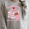 Chocolate Melts But Books Are Forever Booktrovert Raglan Sleeve Sweatshirt Heather Forest