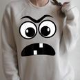 Creepy Face Carrot Halloween Book Character Costume Raglan Sleeve Sweatshirt Heather Forest