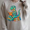 Cute Dinosaur Tales T Rex Reading Books Lover Raglan Sleeve Sweatshirt Heather Forest Cute Dinosaur Tales T Rex Reading Books Lover Raglan Sleeve Sweatshirt Heather Forest