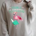 Cute Reading Is Flamazing Flamingo Book Lover Reader Raglan Sleeve Sweatshirt Heather Forest