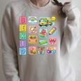 Cute Teacher Life With Crayons Rainbow Books Apple School Raglan Sleeve Sweatshirt Heather Forest Cute Teacher Life With Crayons Rainbow Books Apple School Raglan Sleeve Sweatshirt Heather Forest
