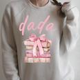 Dada Book First Chapter Birthday Girl Coquette Bow Matching Raglan Sleeve Sweatshirt Heather Forest